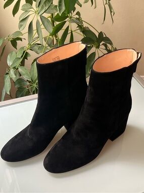 J. Crew Black Suede Ankle Boots size 8